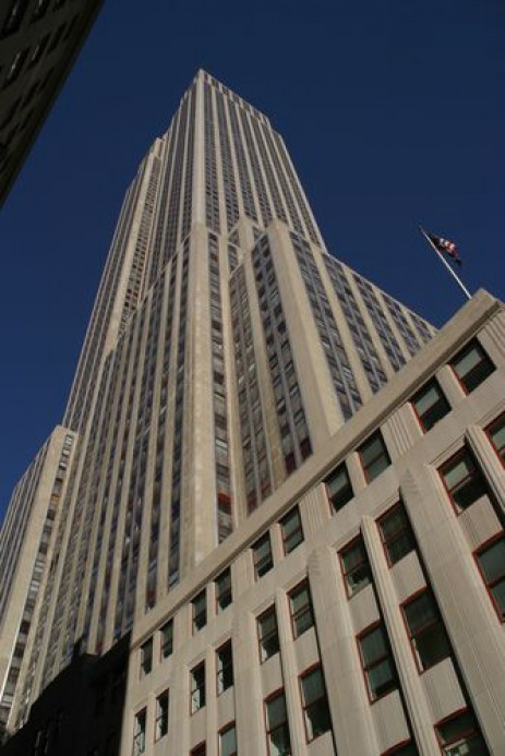 Onder aan het Empire State Building