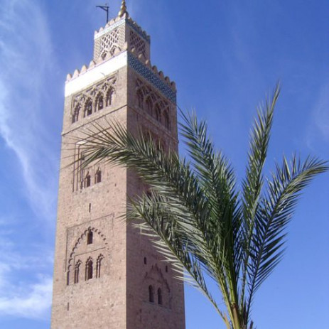 De toren van Koutoubia in Marrakech