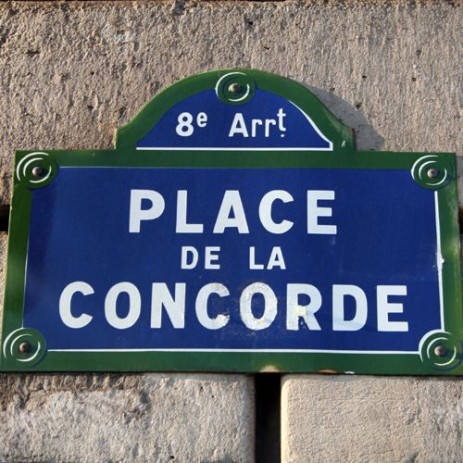 Naambord Place de la Concorde
