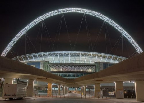 Zicht op Wembley Stadium