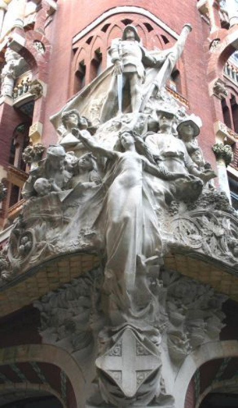 Detail van het Palau de la Música Catalana
