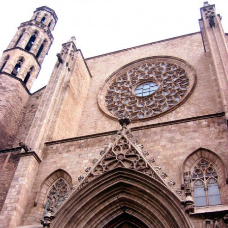 Vooraan de Iglesia de Santa Maria del Pi