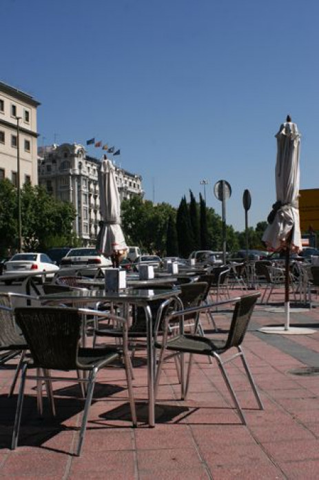 Terras voor het Station Atocha