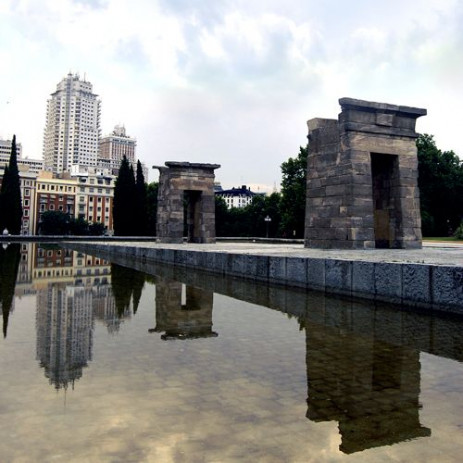 Zicht op de Templo de Debod