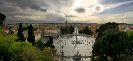 Beeld op het Piazza del Popolo