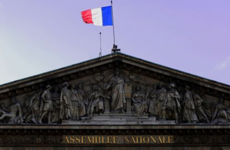Vlag op het Palais Bourbon