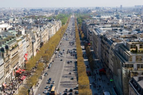 Verkeer op de Champs-Elysées