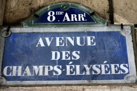 Naambordje van de Champs-Elysées