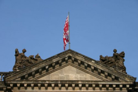 Vlag op het Bode-Museum