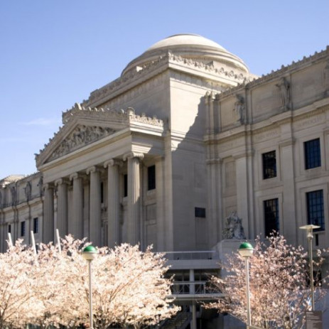 Zijaanzicht van het Brooklyn Museum