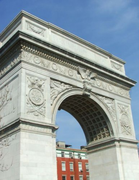 Zicht op de Washington Arch