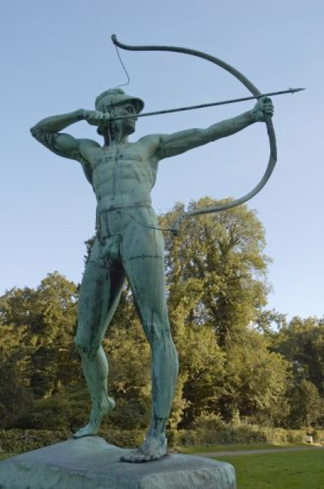 Standbeeld bij het Schloss Sanssouci