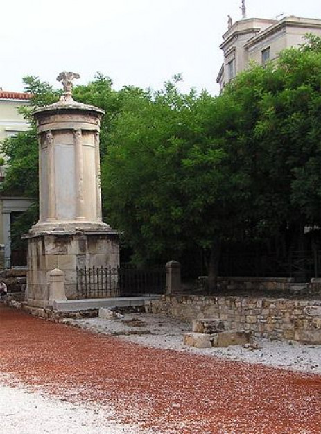Totaalbeeld van het monument van Lysicrates
