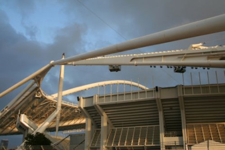 Detail van het Spyridon Louis-stadion