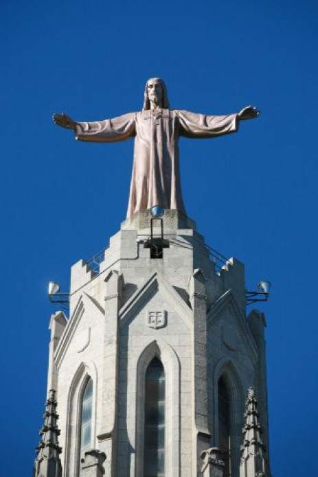 Top van de kerk op Tibidabo