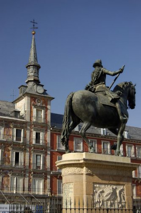 Standbeeld op de Plaza Mayor