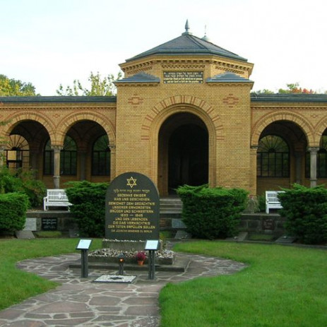 Gebouw op het Jüdischer Friedhof Weißensee