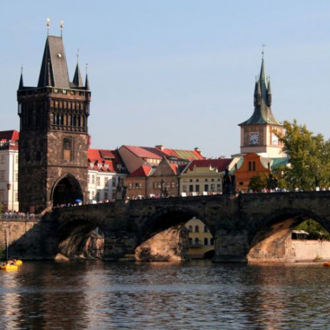 Beeld van de Karelsbrug in Praag