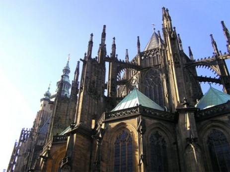 Close up van de St. Vitus-kathedraal