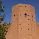 Een beeld van de oude stadsmuren van Marrakech