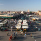 Bovenzicht van het Jemaa-el-Fna plein