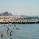 Zwemmers op Coney Island