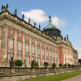 Zijaanzicht van het Schloss Sanssouci